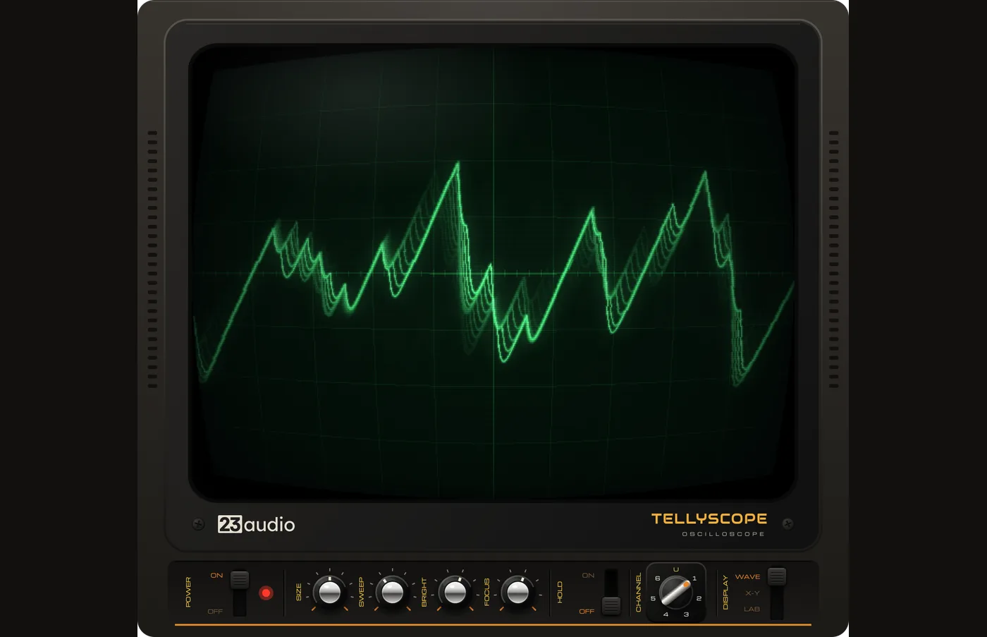 TELLYSCOPE showing a wave in green