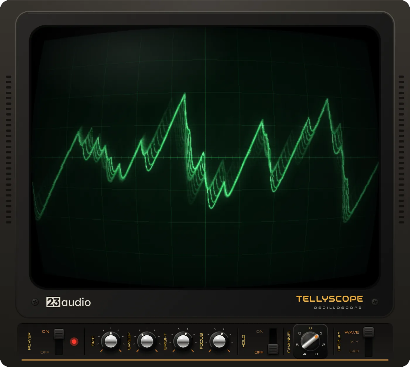 TELLYSCOPE showing a wave in green