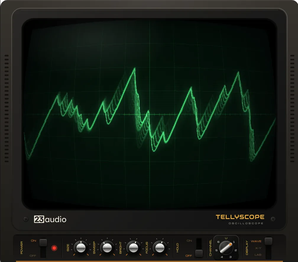 TELLYSCOPE showing a wave in green
